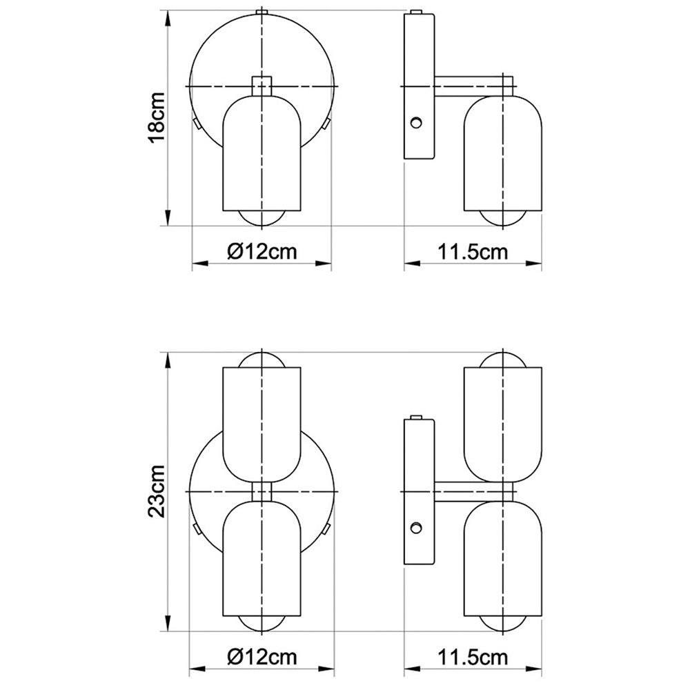 Simple Decorative Metal Living Room Wall Light - Lumpaz