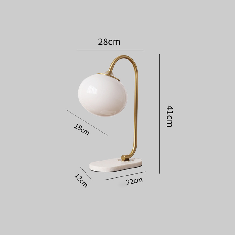 Marshmallow Metal Glass Table Lamp - Lumpaz