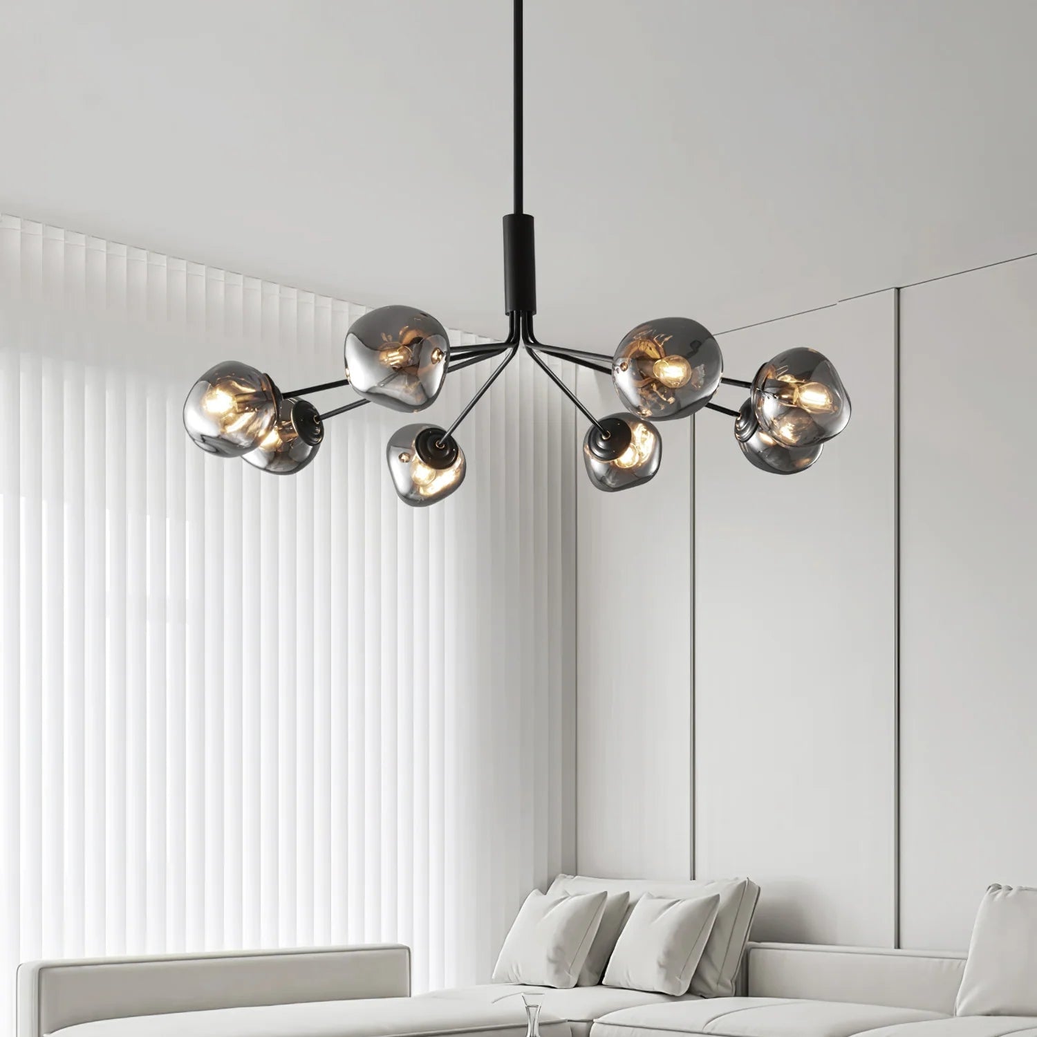 Modern Molecular Lava Glass Living Room Chandelier - Lumpaz