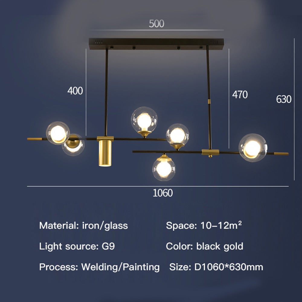 Brass Contemporary LED Chandelier Sputnik Chandelier 7-Light - Lumpaz