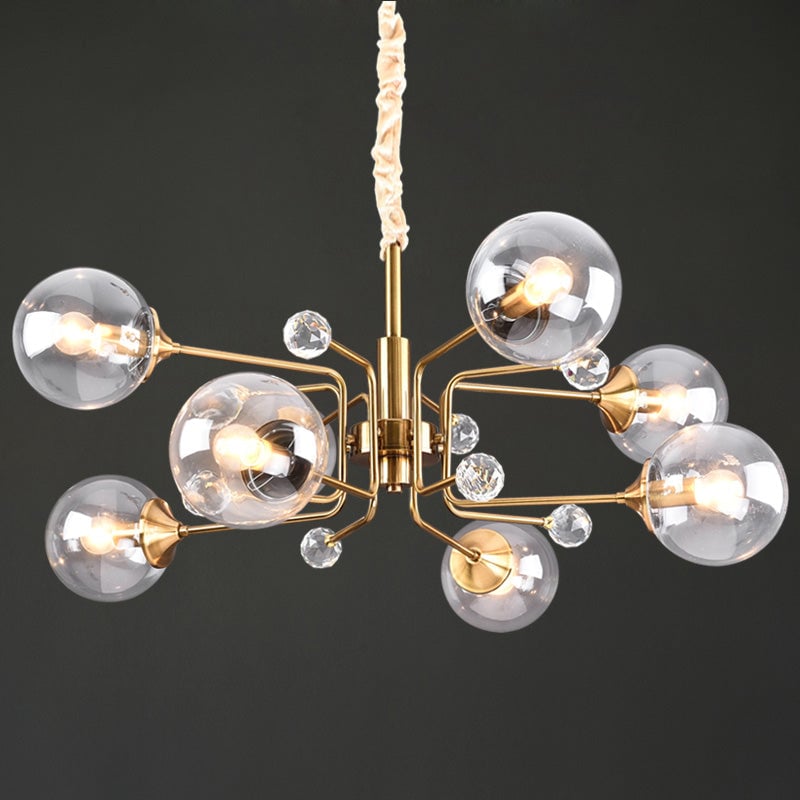 Gold Glass Modern LED chandelier - Lumpaz