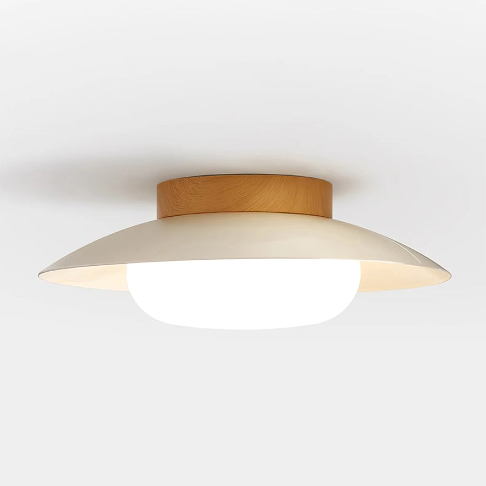Cream Round White Ceiling Light - Lumpaz