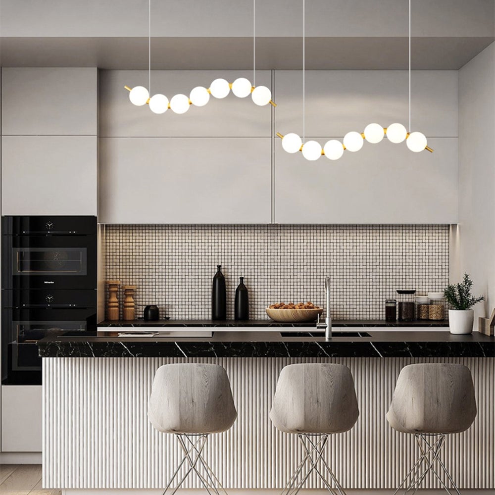 Creative Necklace String White Ball LED Pendant Lights - Lumpaz