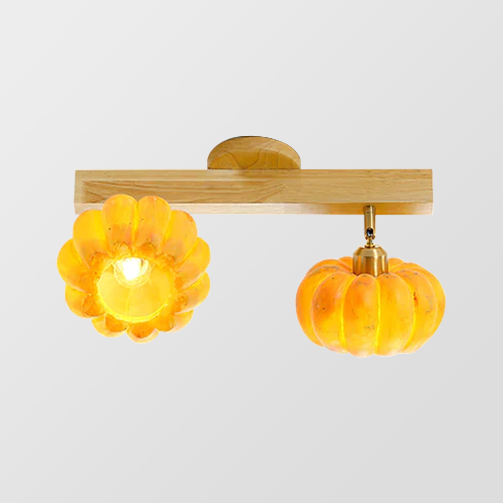 Eco-friendly Yellow Pumpkin Ceiling Lamp - Lumpaz