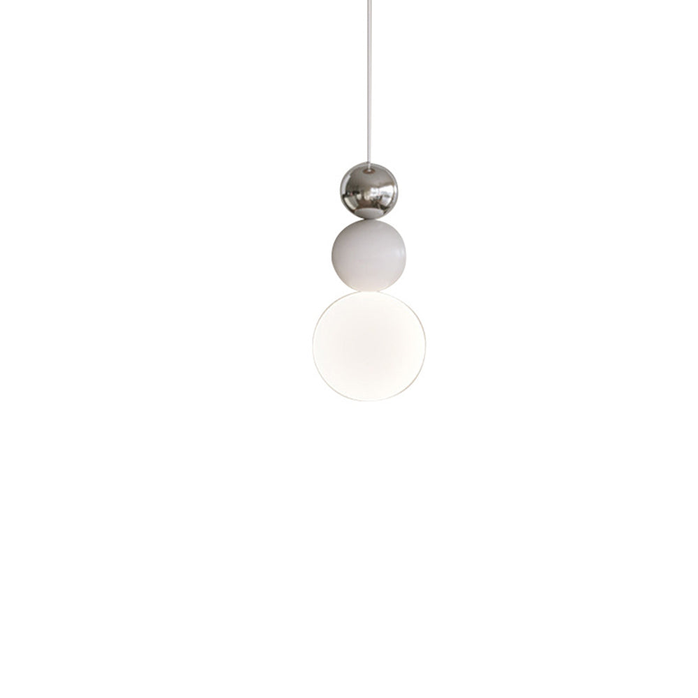 Modern White Glass Hanging Pendant Light - Lumpaz