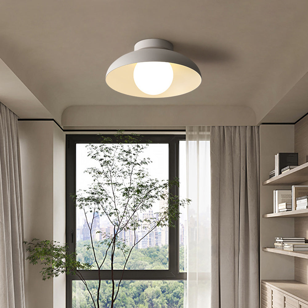Contemporary Metal Semi Flush Ceiling Light for Hallway - Lumpaz