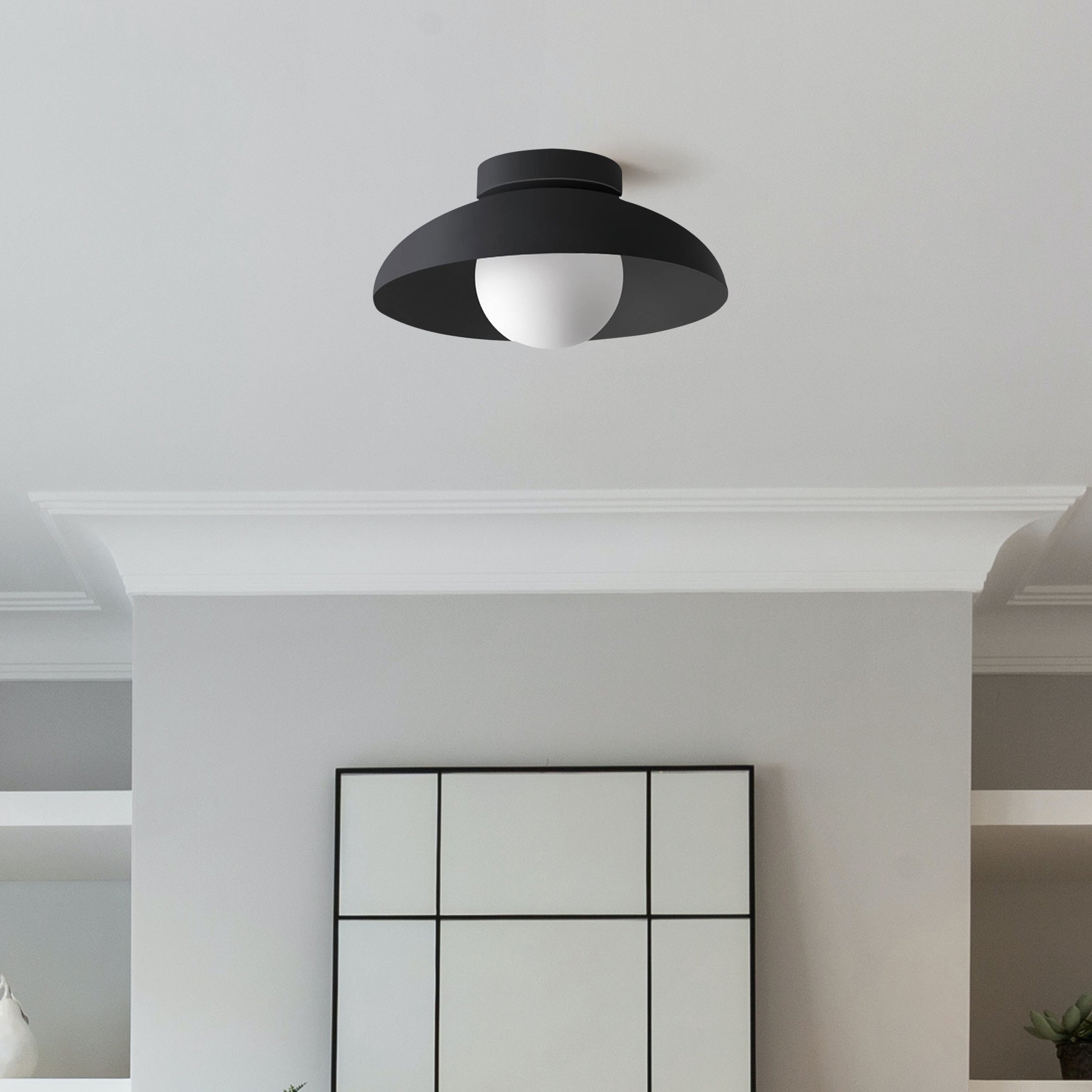 Contemporary Metal Semi Flush Ceiling Light for Hallway - Lumpaz