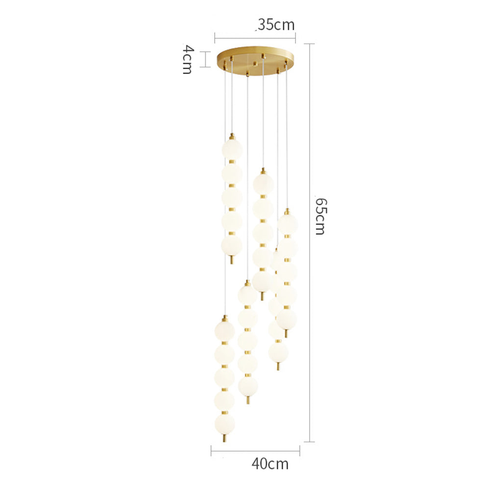 Contemporary LED White Ball Pendant Light - Lumpaz