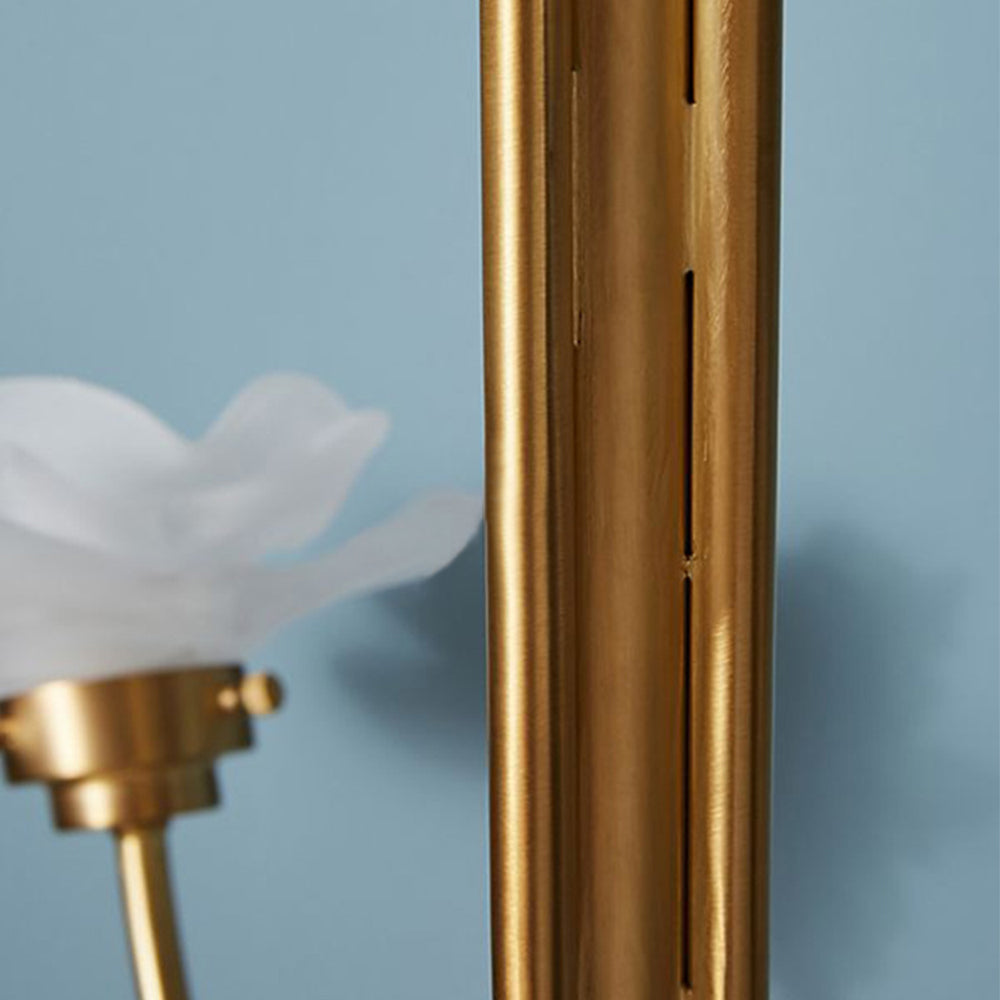 3 Heads French Simple Chandelier Vintage Rose Flower Glass Chandeliers - Lumpaz