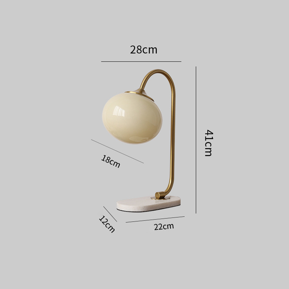 Marshmallow Metal Glass Table Lamp - Lumpaz