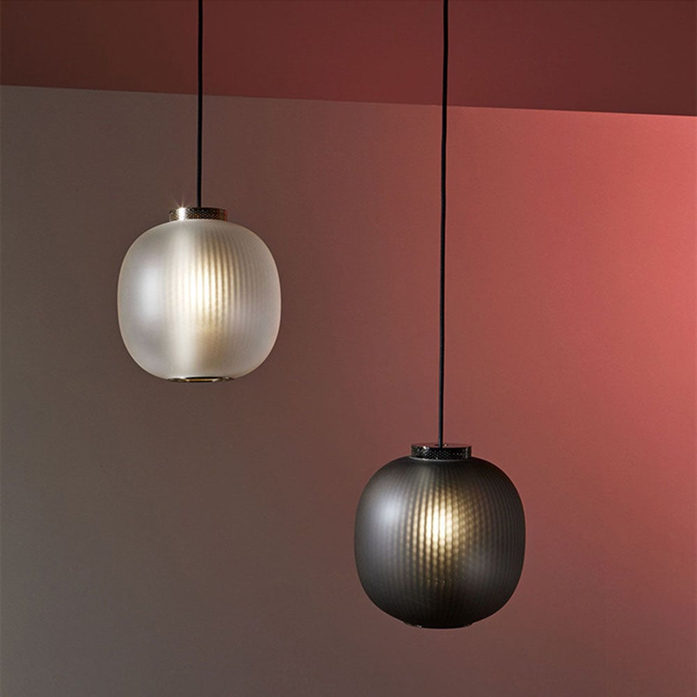 Retro Frosted Glass Lantern Pendant Light - Lumpaz
