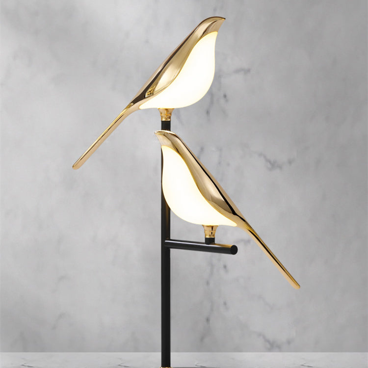 Golden Bird Table Lamp for Bedroom - Lumpaz