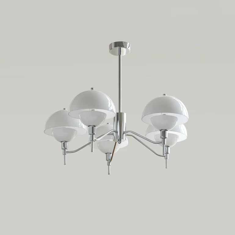 French White Cream Mushroom Chandelier - Lumpaz