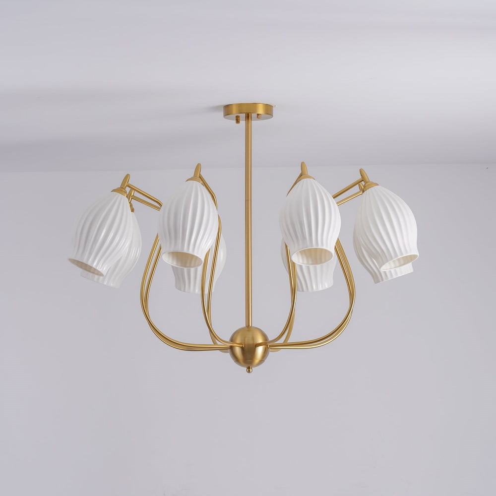 Modern Ceramics Flower shaped Warm Chandelier - Lumpaz