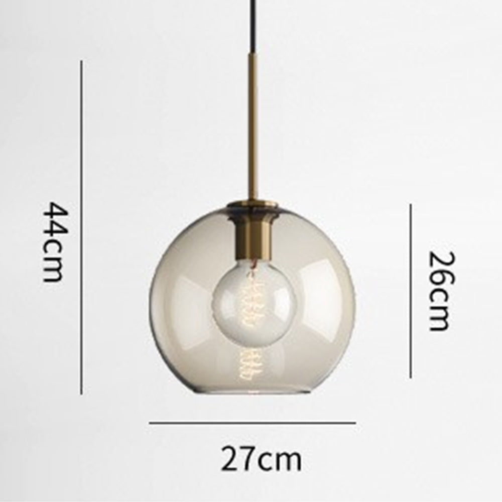 Industrial Amber Glass Pendant Light - Lumpaz