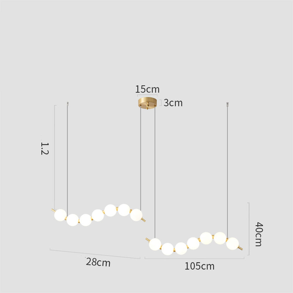 Creative Necklace String White Ball LED Pendant Lights - Lumpaz