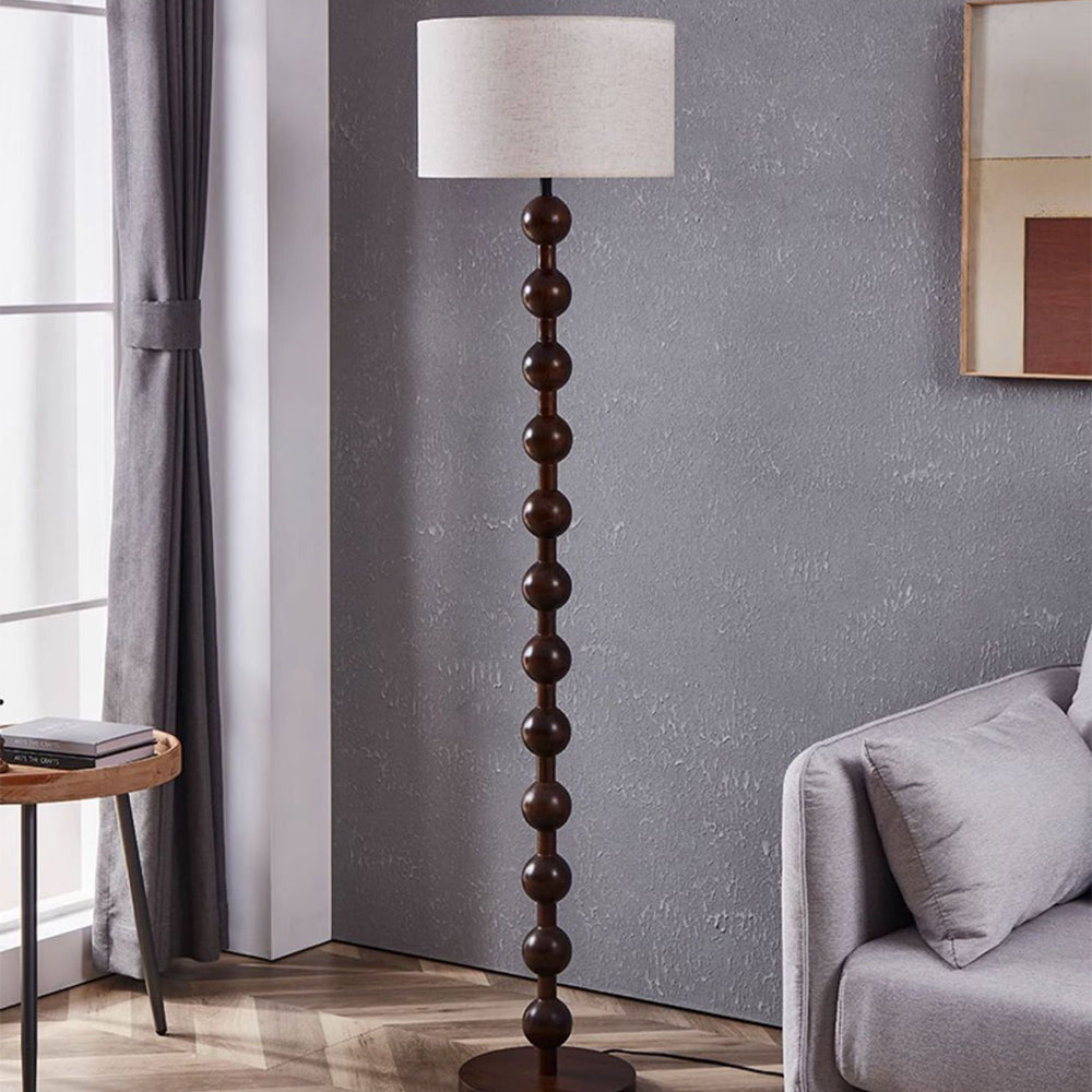 Medieval Wooden Barbell Floor Lamp - Lumpaz