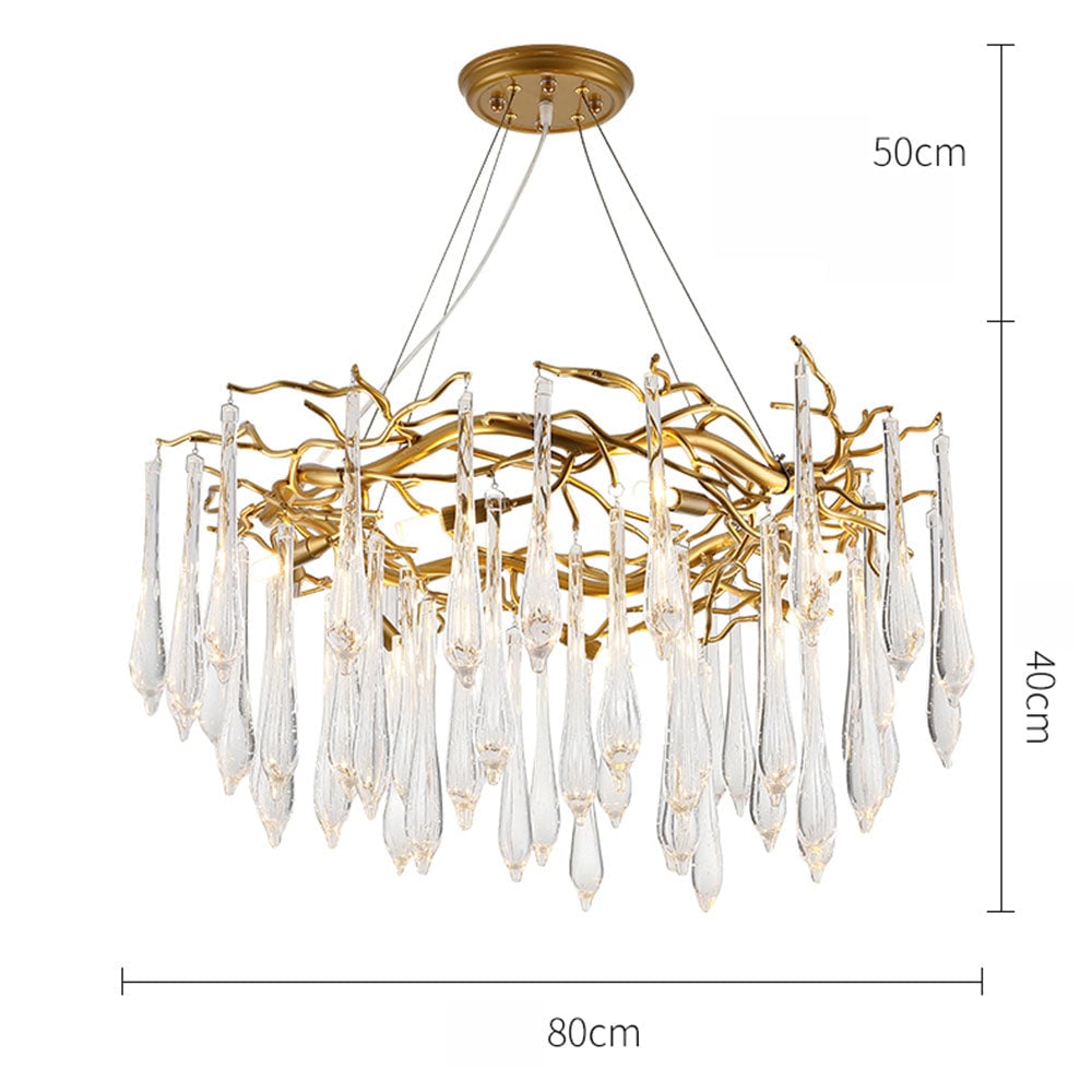 Modern Glass Teardrop Tiered Chandelier - Lumpaz