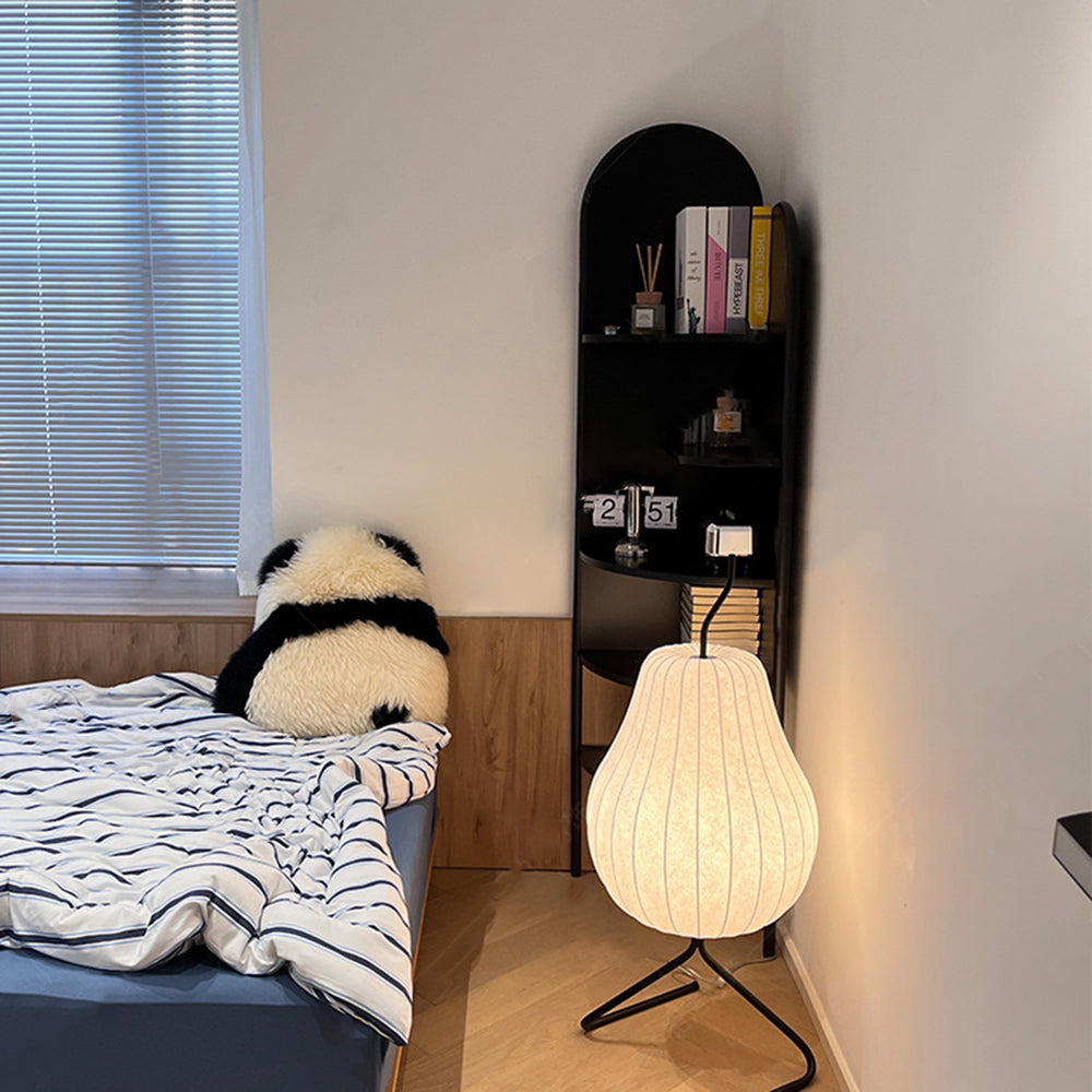 Pear Silk Floor Lamp For Living Room - Lumpaz