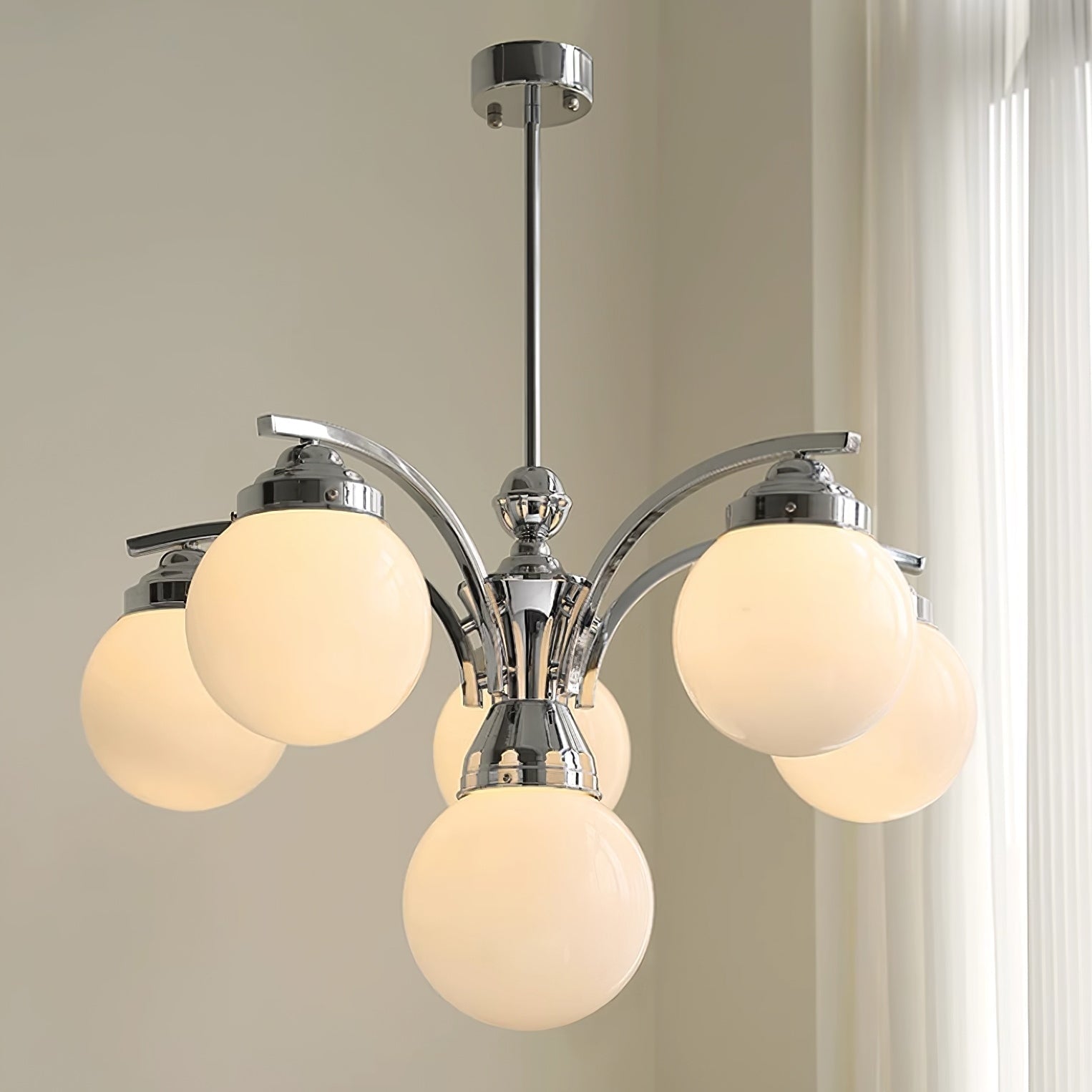 Retro Salamanca Round Glass Chandelier Lights - Lumpaz