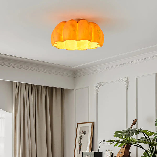 Yellow Pumpkin Ceiling Light - Lumpaz