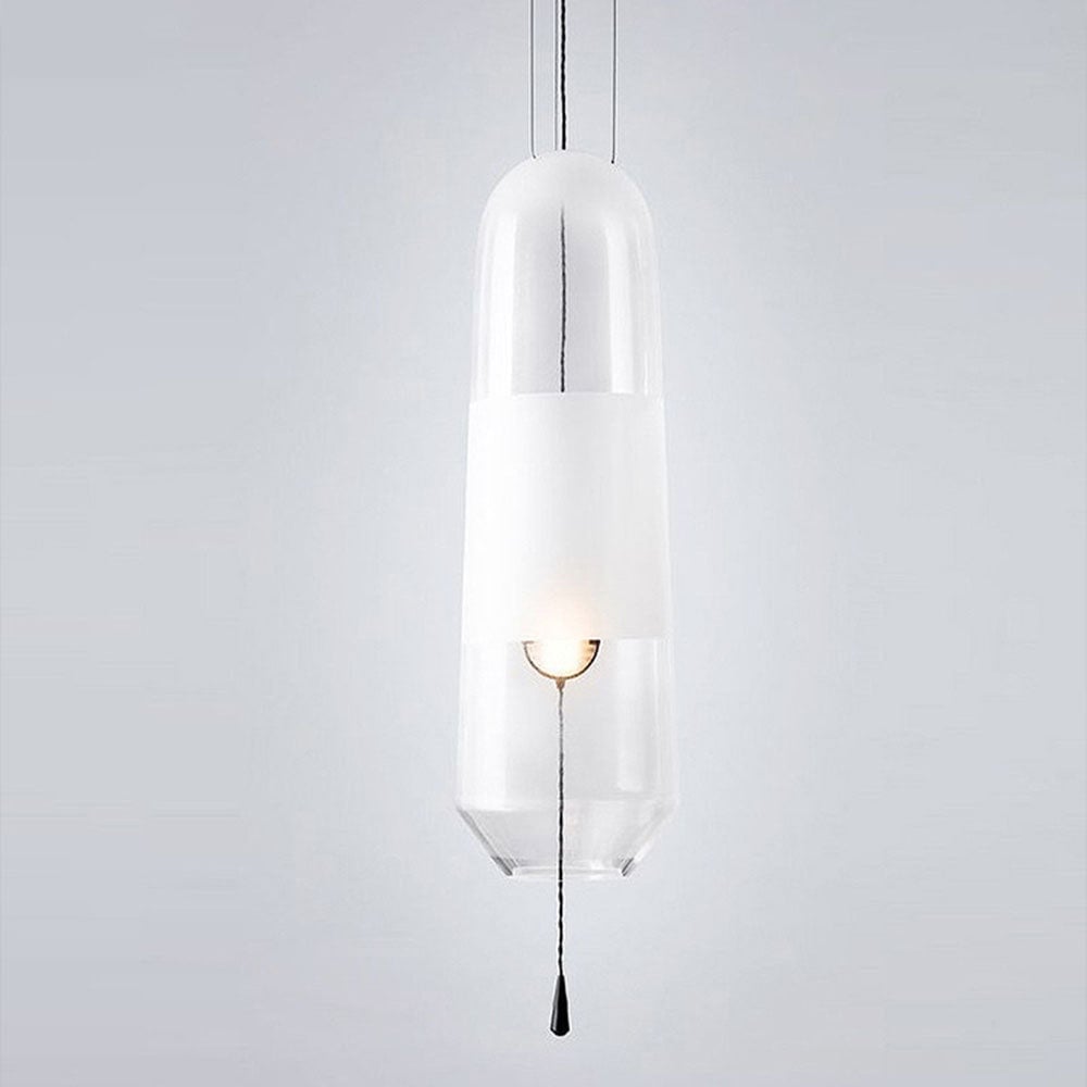 Designer Capsule Shaped Glass Pendant Lamp - Lumpaz
