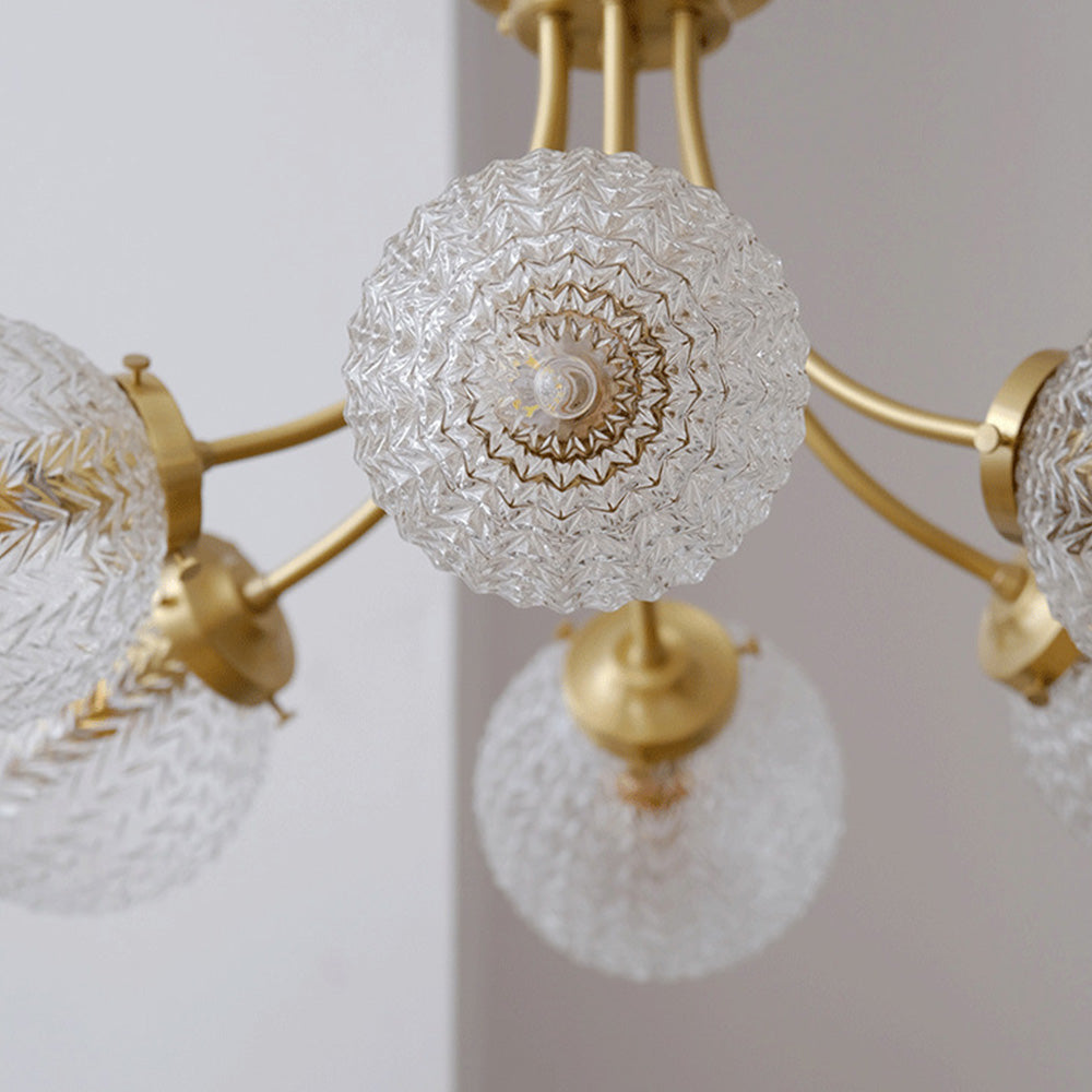 Mid Century Circle Metal Chandelier For Living Room - Lumpaz