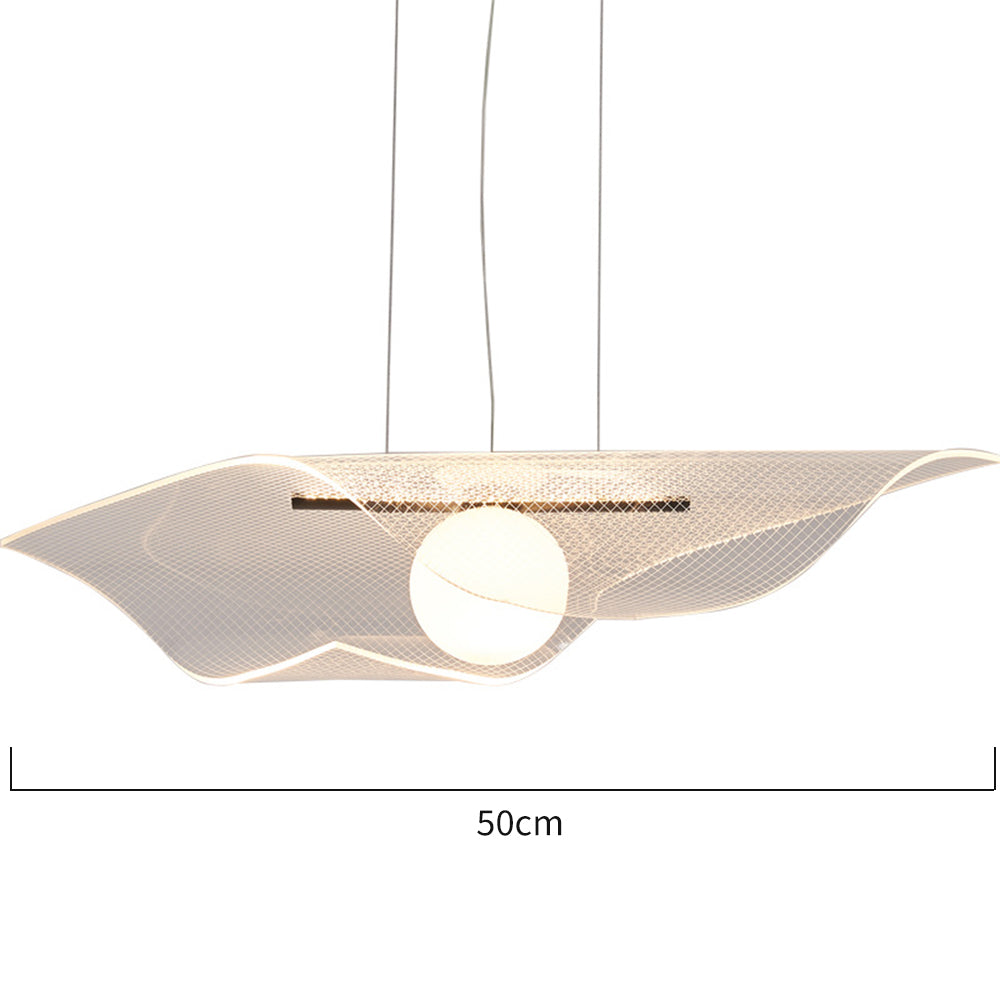 Modern Hat Shape Transparent Acrylic Pendant Light - Lumpaz