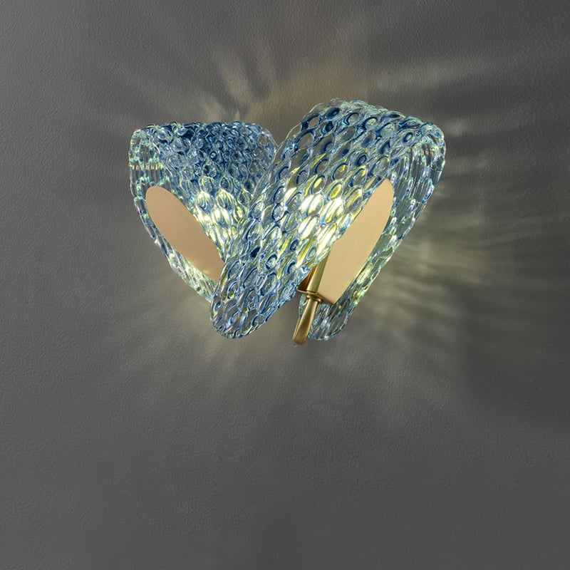 Retro Luxury Glass Blue Wall Lamp - Lumpaz