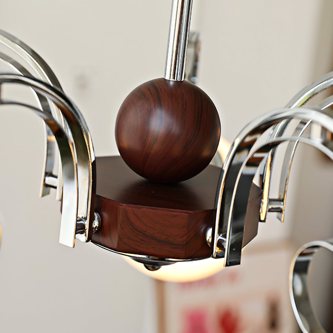 Vintage Kotter Cream Glass Chandelier - Lumpaz