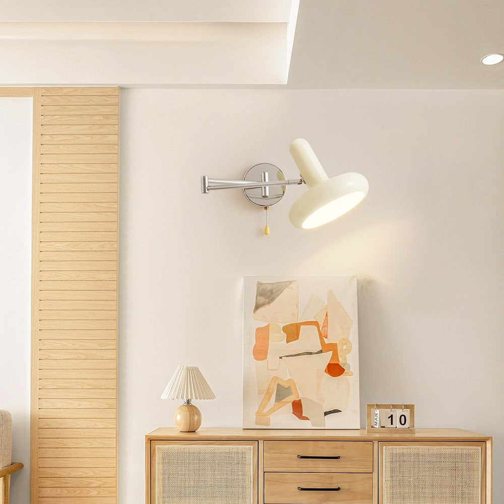Retro Capsule White Swing Arm Wall Lamp - Lumpaz
