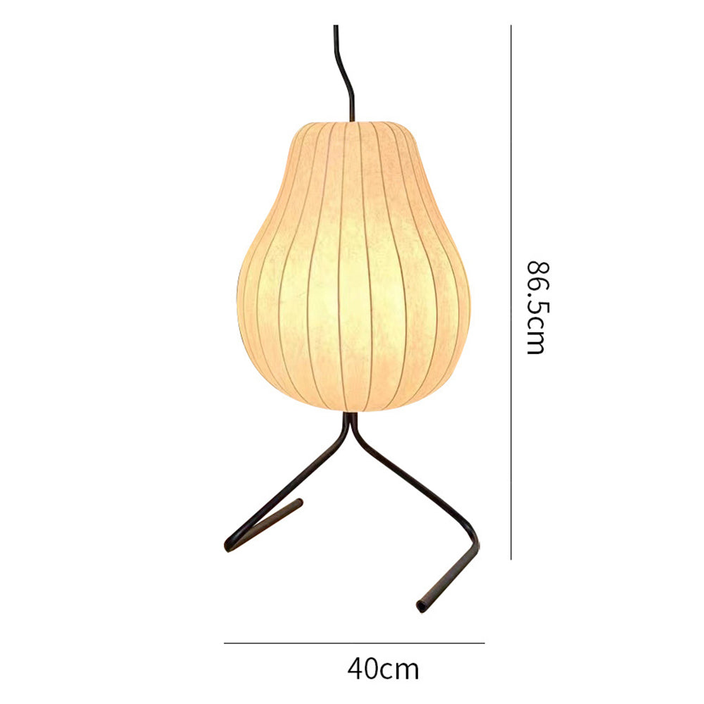 Pear Silk Floor Lamp For Living Room - Lumpaz