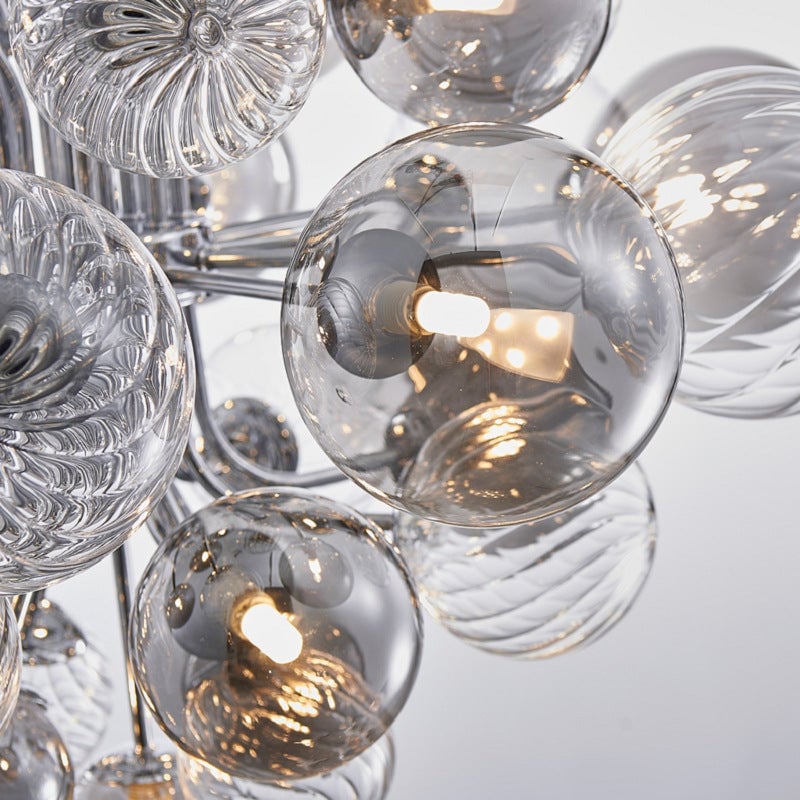 Contemporary Designer Cluster Bubble Glass Chandelier - Lumpaz