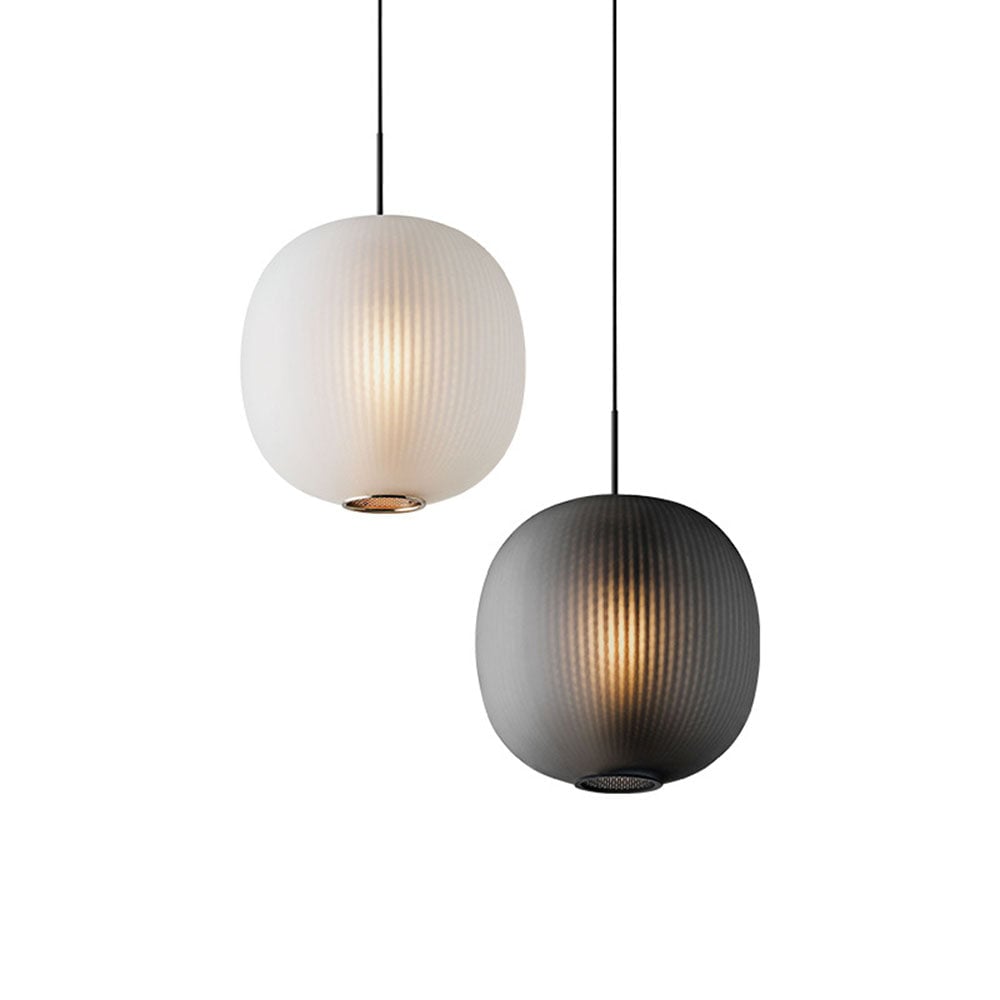 Retro Frosted Glass Lantern Pendant Light - Lumpaz