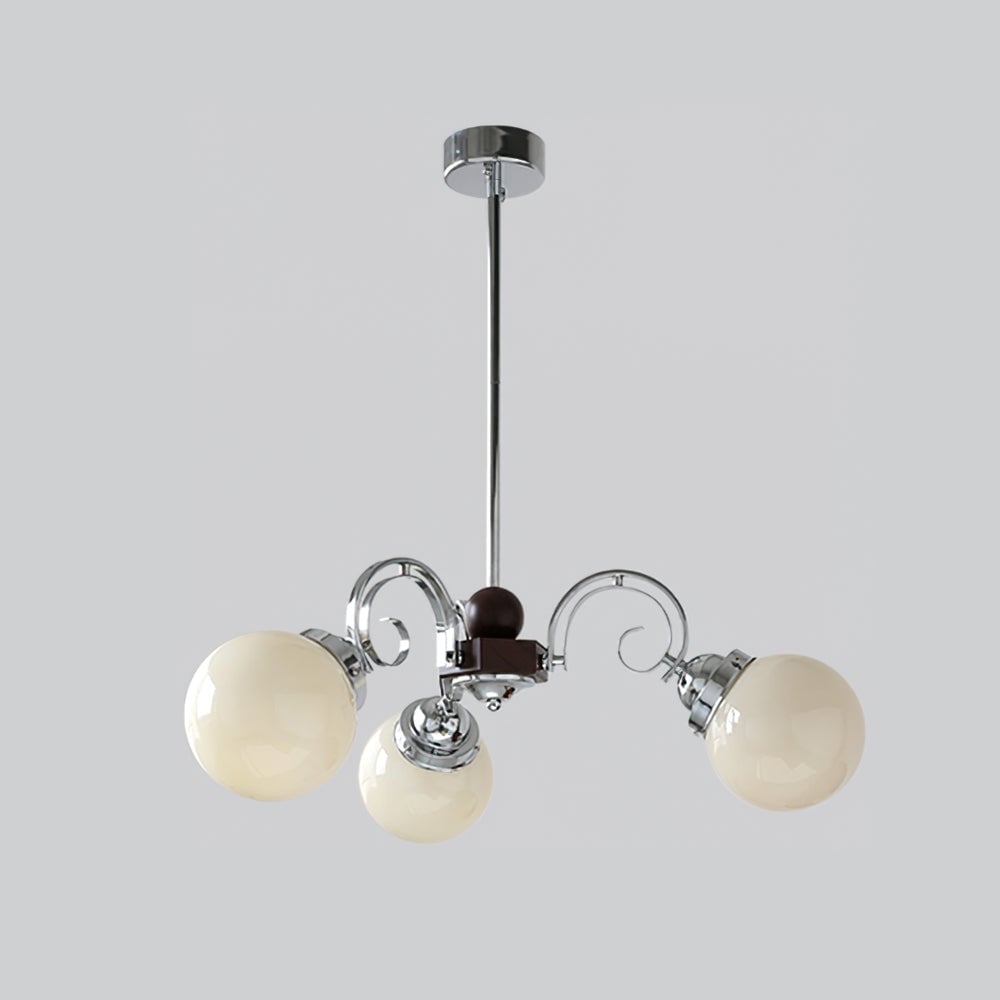 Vintage Kotter Cream Glass Chandelier - Lumpaz