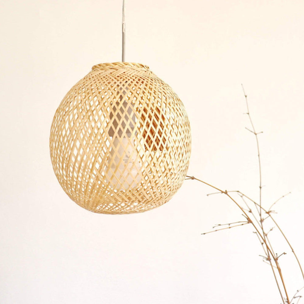 Round Modern Basket Pendant Light For Living Room - Lumpaz