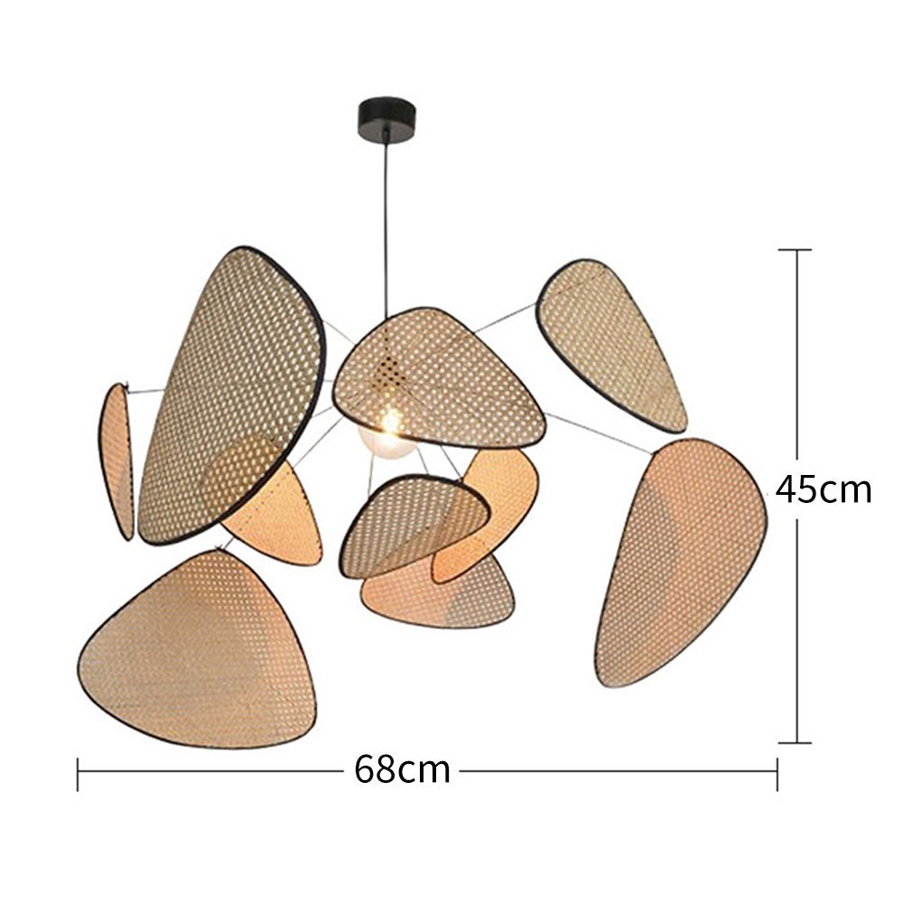 Modern Irregular Shape Rattan Kitchen Pendant Light - Lumpaz