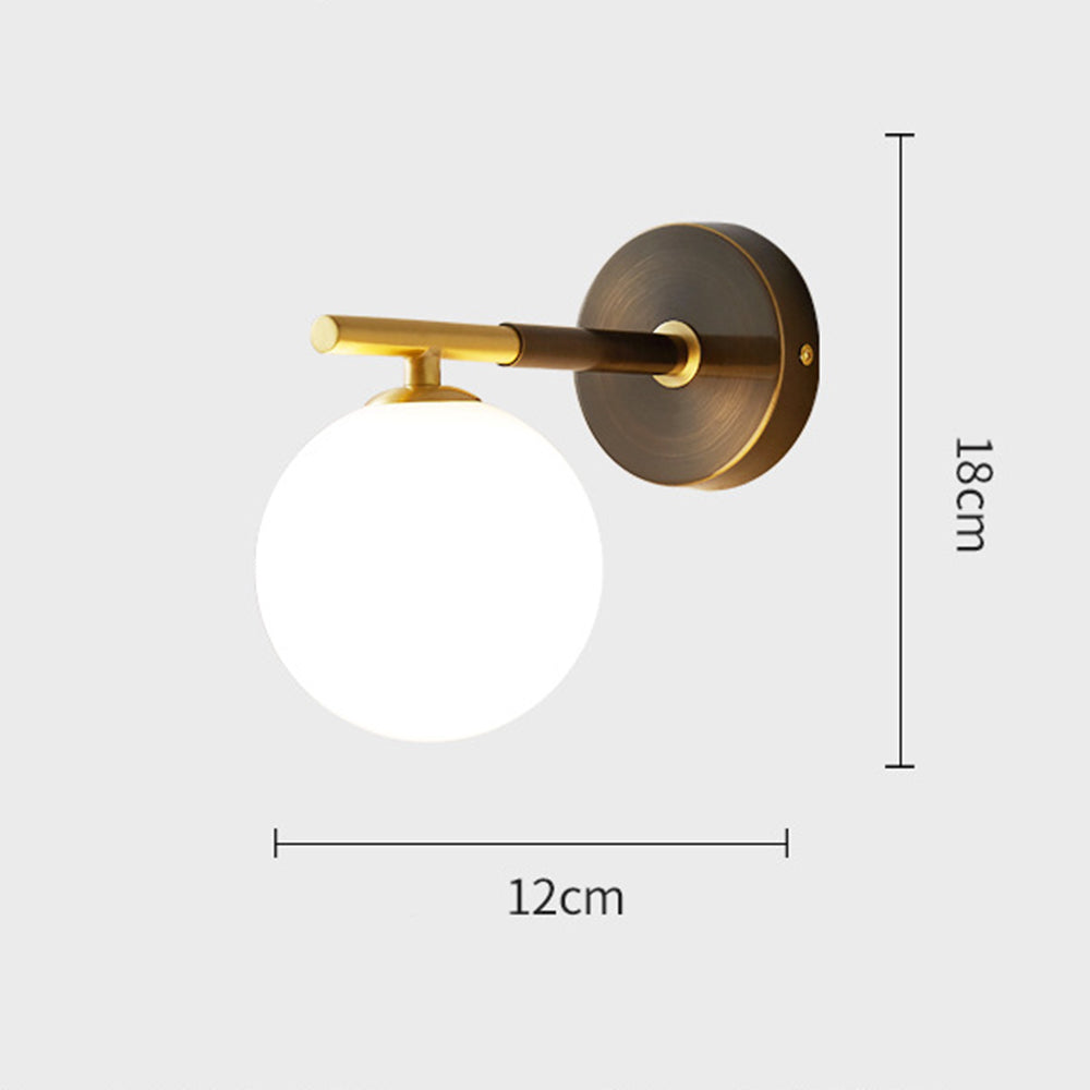 Luxury Copper Ball 1-Light Wall Sconce - Lumpaz