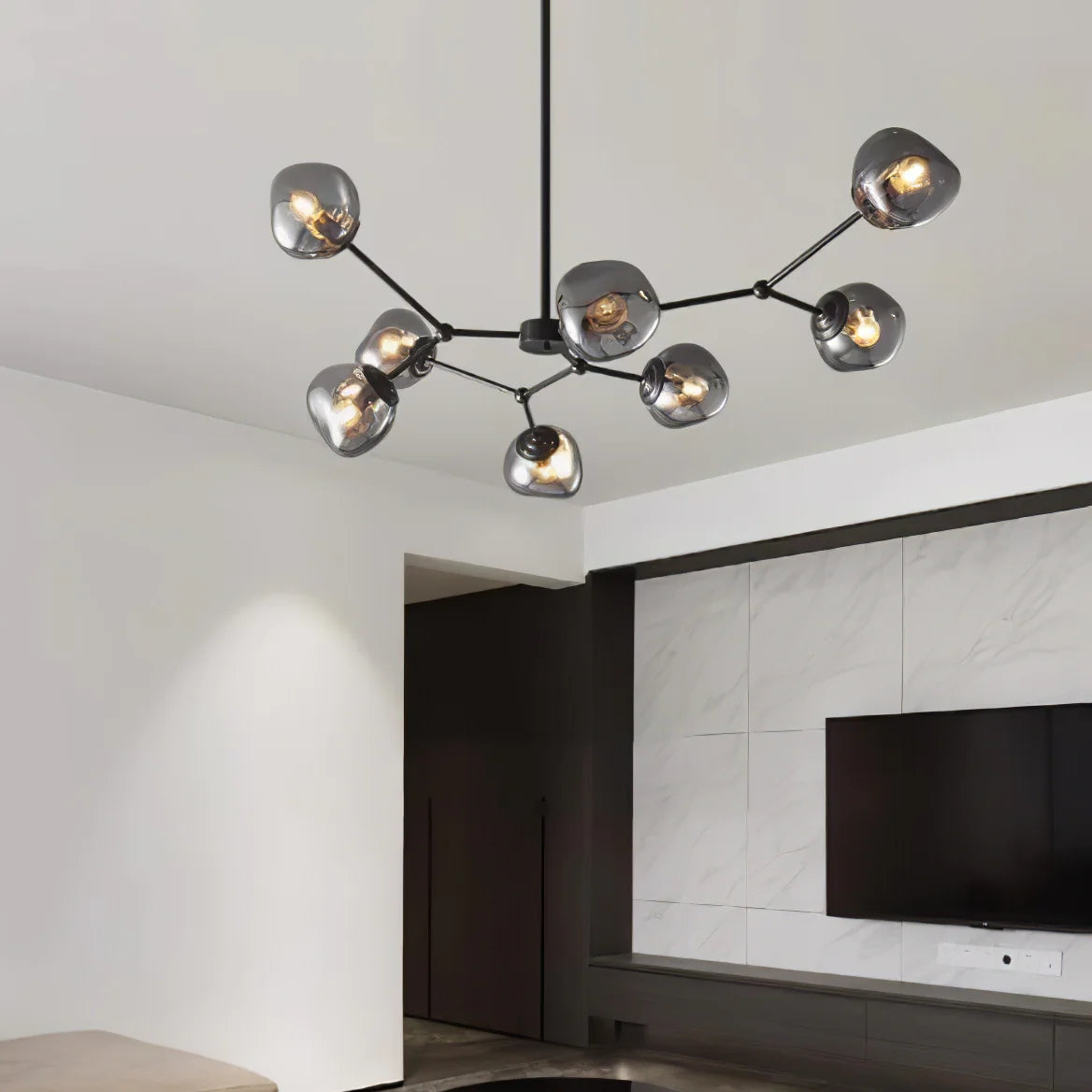 Modern Molecular Lava Glass Living Room Chandelier - Lumpaz