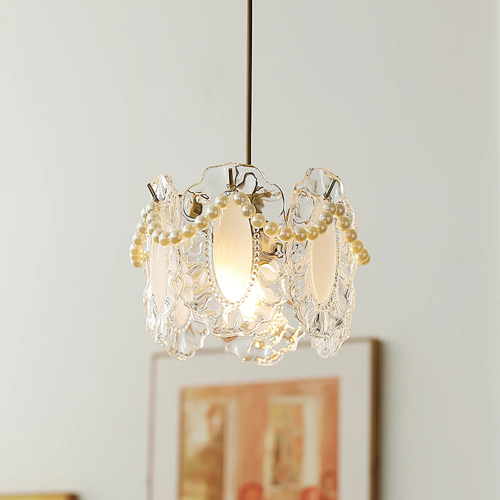 Elegant Floral Glass Pendant Lamp Pendant Light - Lumpaz