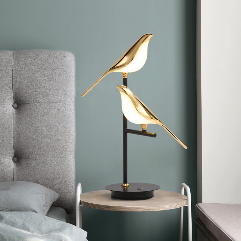 Golden Bird Table Lamp for Bedroom - Lumpaz