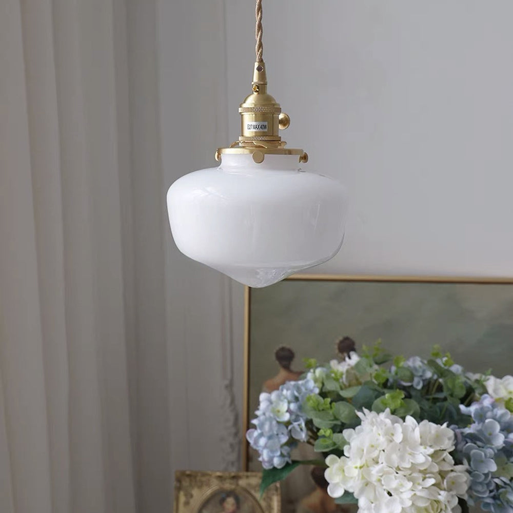 Retro Lantern Glass Pendant Hanging Light - Lumpaz