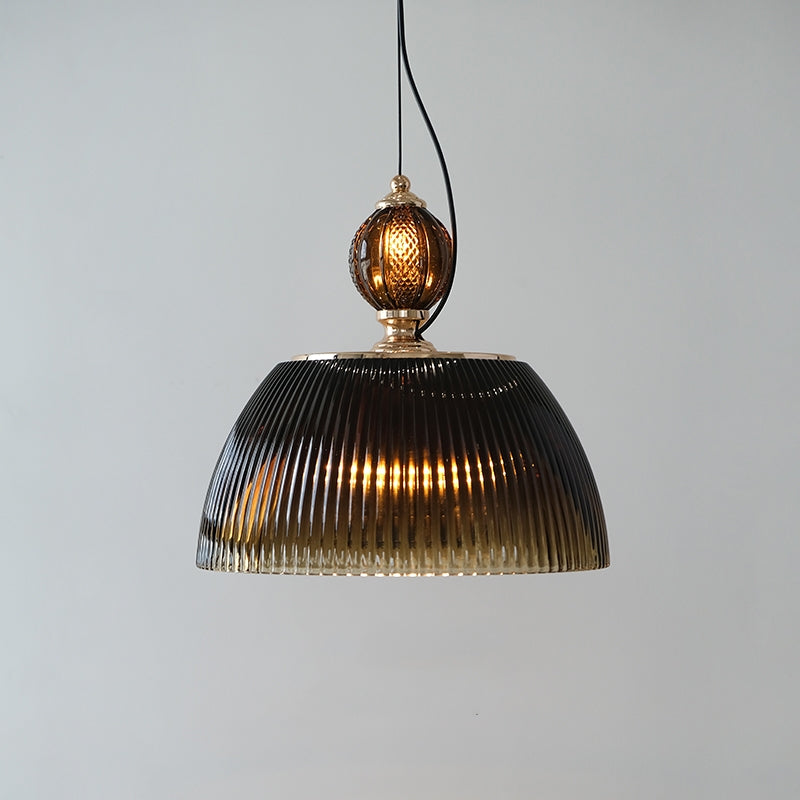 Retro-Inspired Green Glass Pendant Light - Lumpaz