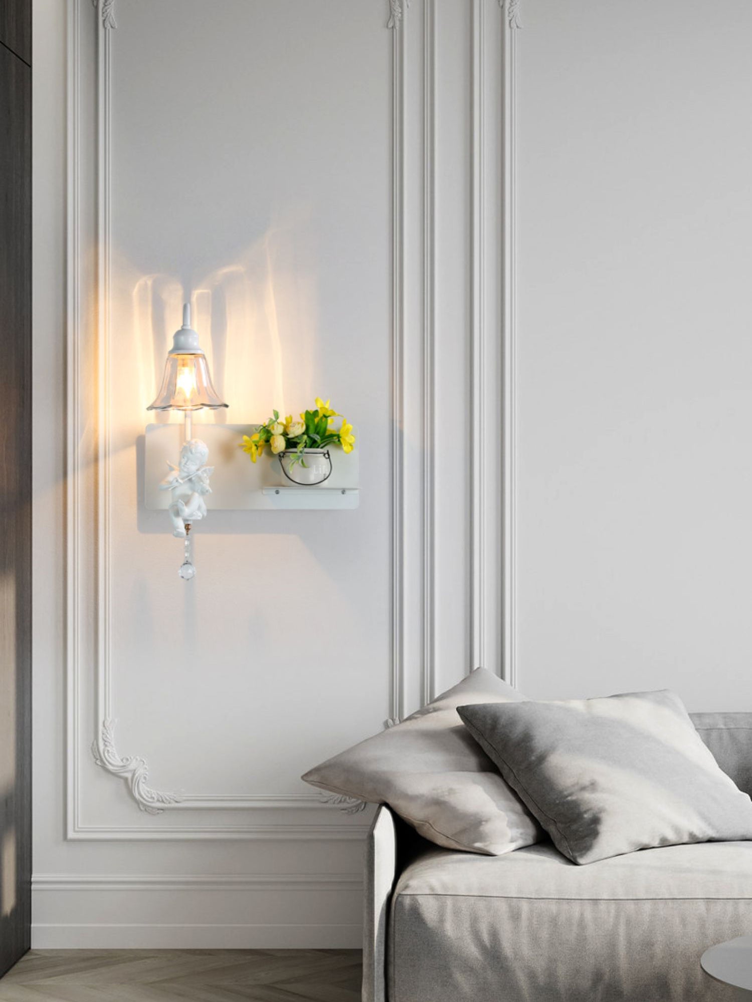 White Angel Wall Light - Lumpaz
