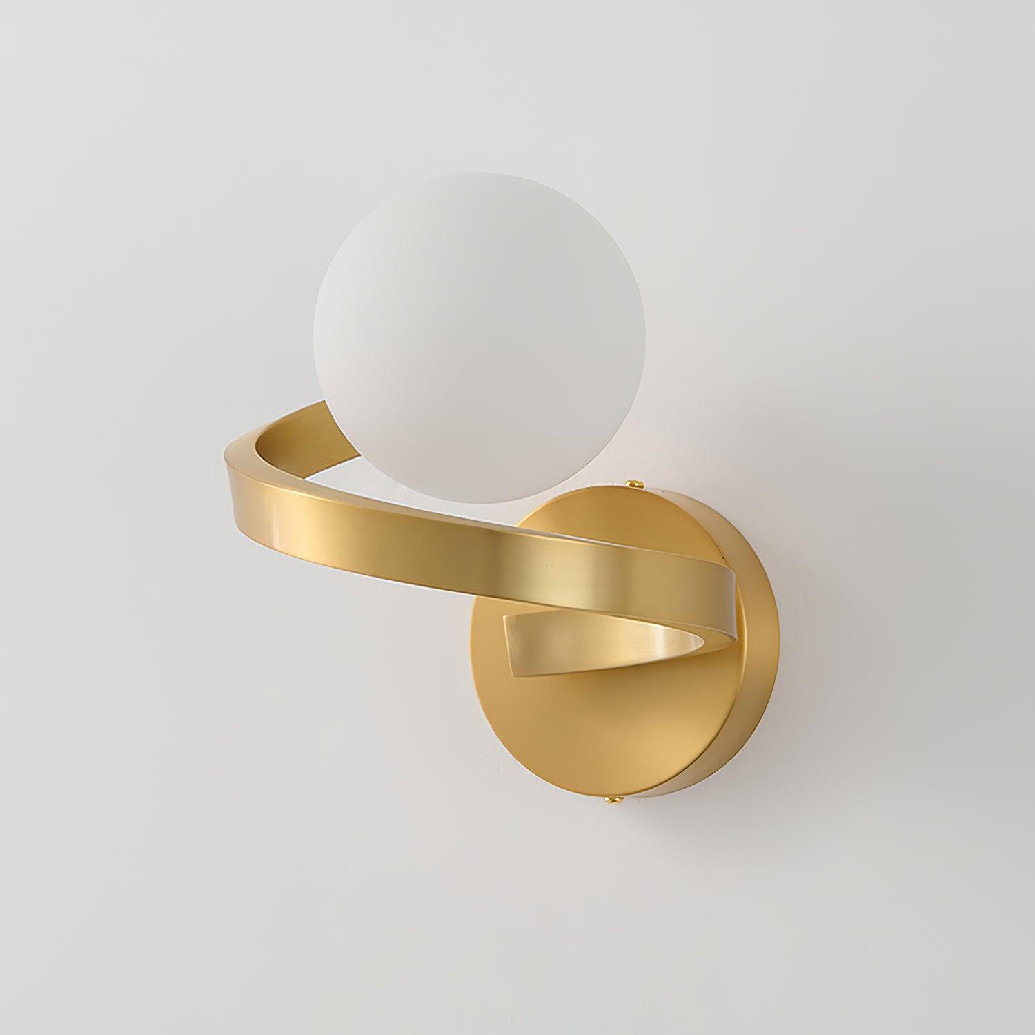 Curved Brass Wall Lamp - Lumpaz