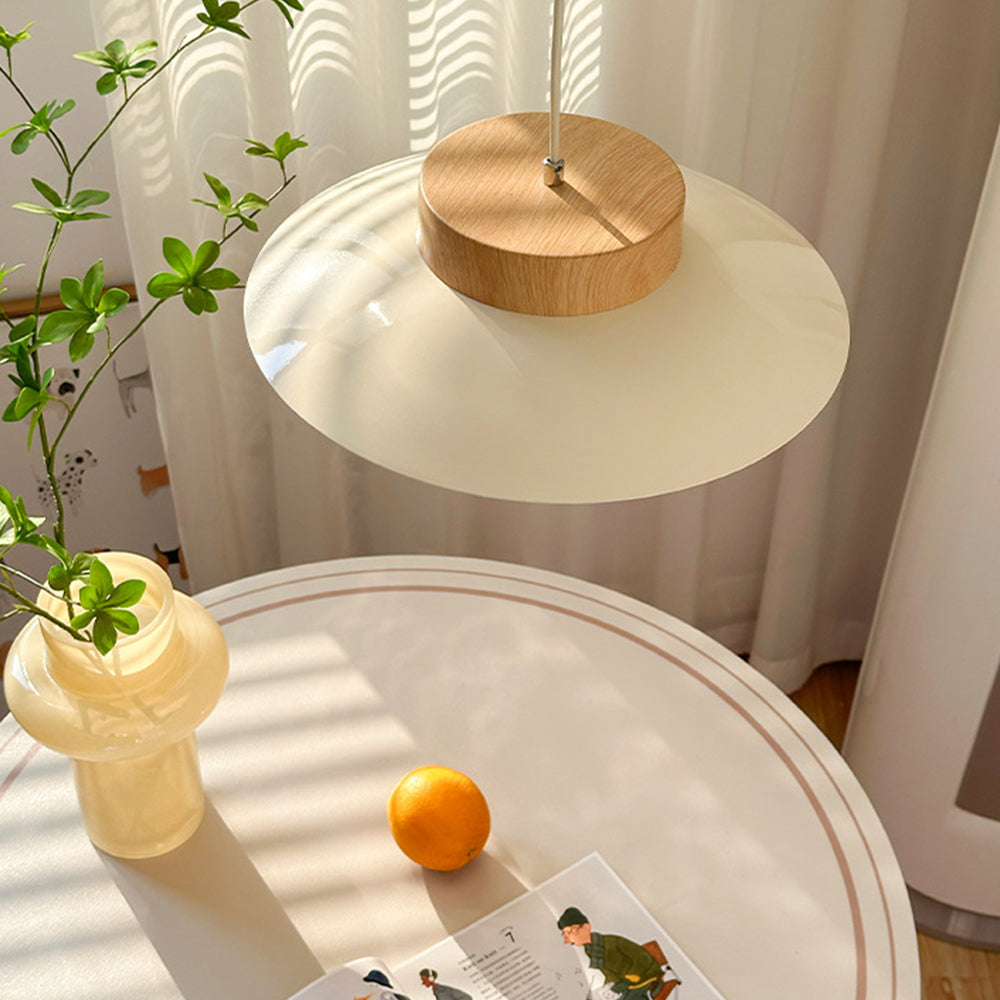 Cream Glutinous Rice Ball Bowl Pendant Light - Lumpaz