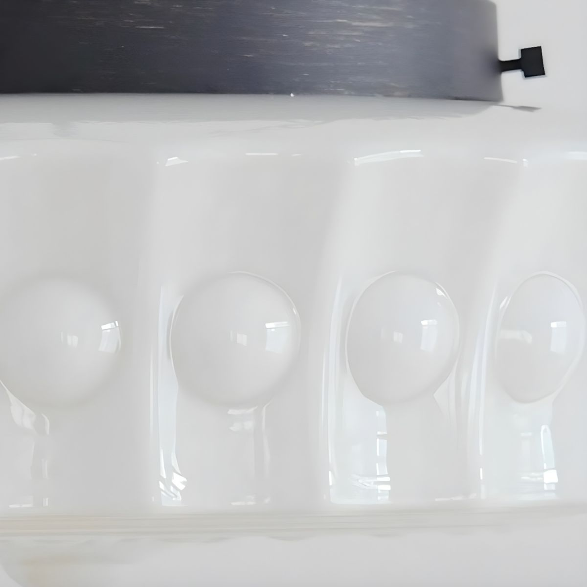 White Vintage Round Pendant Light - Lumpaz
