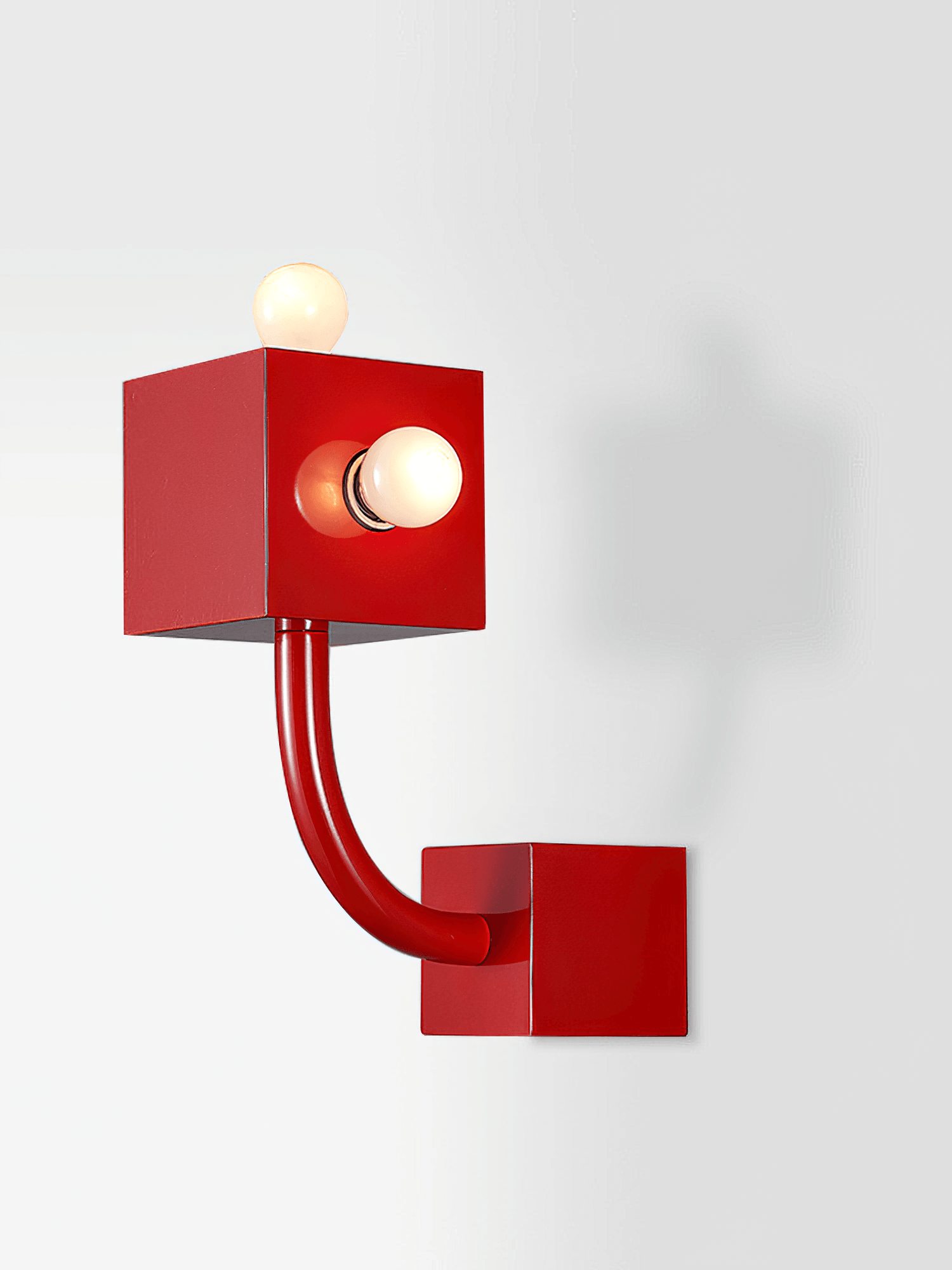 Red Cube Wall Lamp - Lumpaz