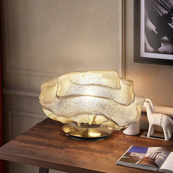 Renée Modern Tischlampe Blume, Silber, Wohnzimmer, Metall - Lumpaz