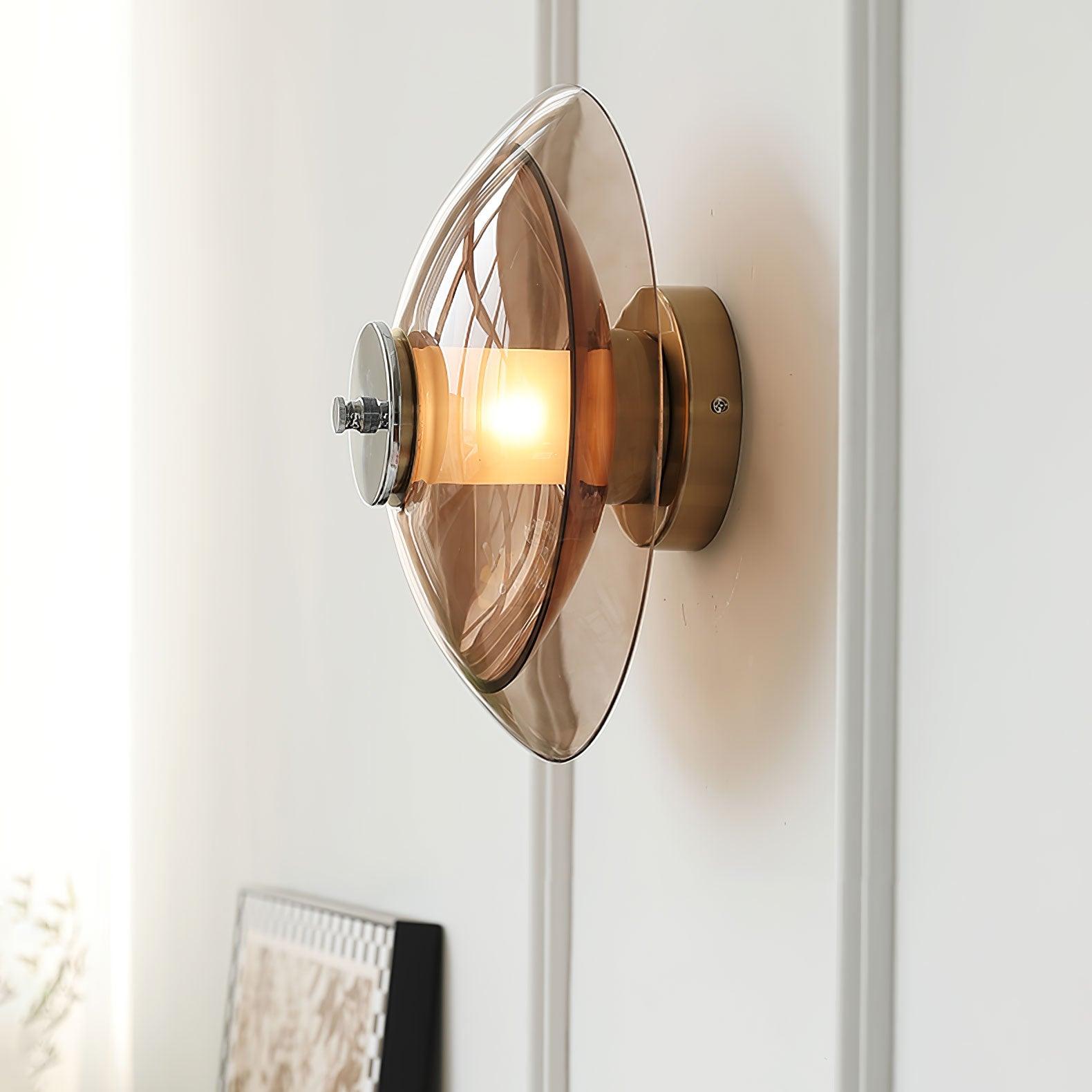 Flying Saucer Chrome Wall Light - Lumpaz